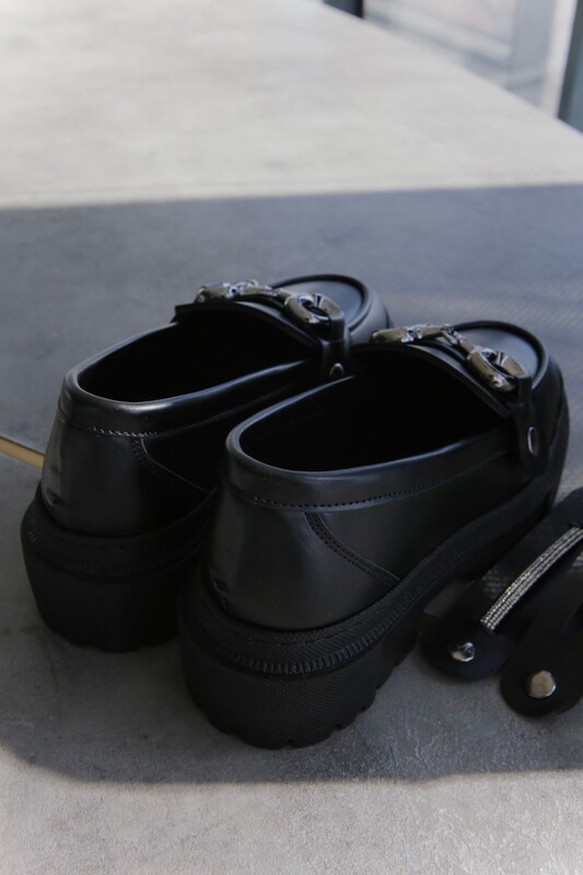 3 Yedek Tokalı Loafer Ayakkabı SİYAH - Thumbnail