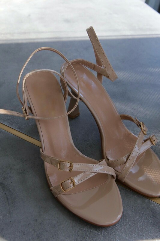 Lolita Bilek Bağlamalı Topuklu Ayakkabı CAMEL - Thumbnail